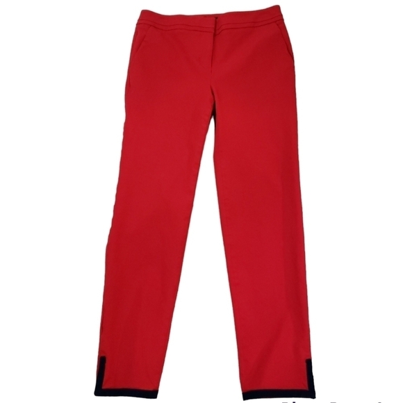Talbots~Woman Size 2~Red/Black Skinny Ankle Pants Stretch. - Picture 1 of 9